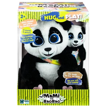 TM Toys Interaktív Plüss Panda: Mami &Baobao