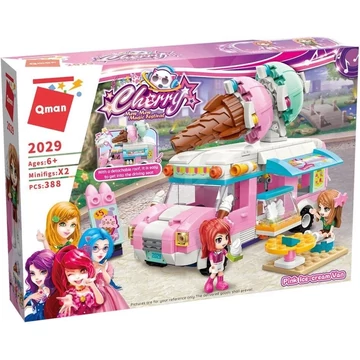 QMAN® 2029 - Cherry Mew Rózsaszín Fagyis Autó