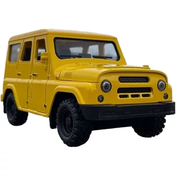 UAZ Hunter Fém Kisautó Fénnyel és Hanggal (1:18)- Sárga