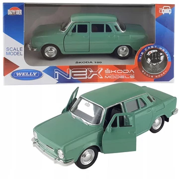 Welly Nex Skoda 100 Fém  Kisautó (1:32)- Zöld