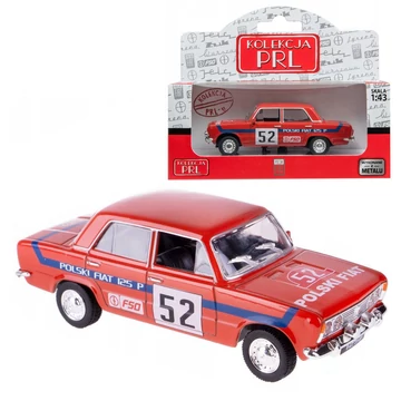 Fiat 125p Fém Rally Autó (1:43)- Piros