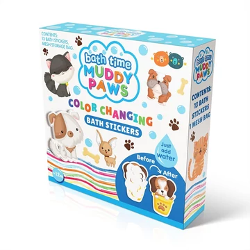 Buddy &amp; Barney fürdőjáték, Tapassz a csempére színváltós szett - Sáros Tappancsok