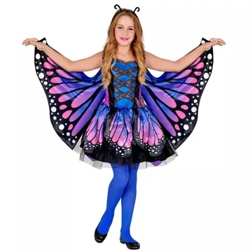 Widmann - kék pillangó jelmez szárnyakkal 158cm (09848)