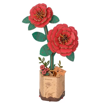 3D puzzle - Kamélia (piros)