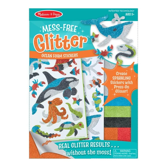 M&D, Kreatív Játék, Glitter Pufi Matrica Készítő, Óceán_K
