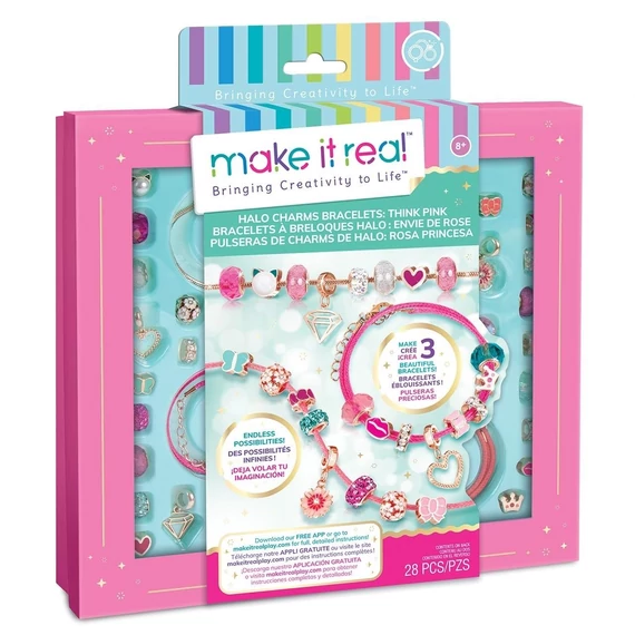 Make It Real, Kristály Medál Karkötők, Mind Pink