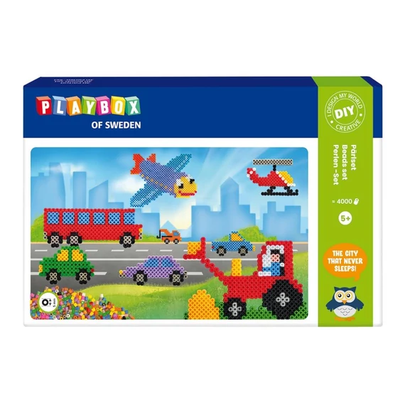 Playbox, Gyöngykép Figurák, 4000 Db, Járművek
