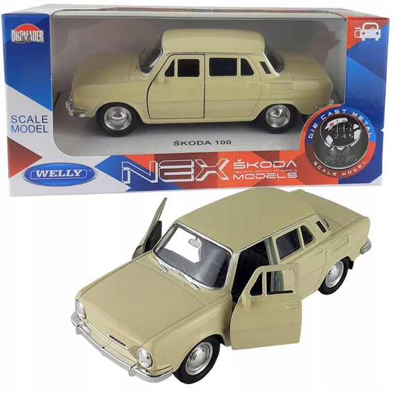 Welly Nex Skoda 100 Fém Kisautó (1:32)- Vaj