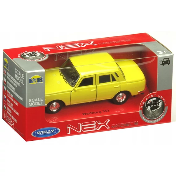 Welly Nex Wartburg 353 Fém Kisautó (1:32)- Sárga