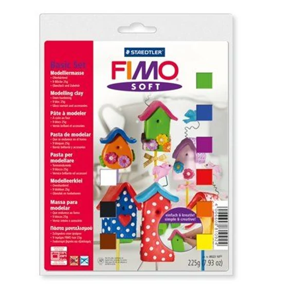 FIMO "Soft Basic" gyurma készlet 9x25 g égethető vegyes színek (8023 10)