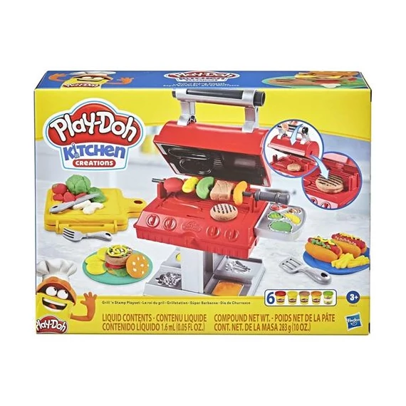 Hasbro Play-Doh: Barbecue grill gyurmakészlet kiegészítőkkel (F0652)