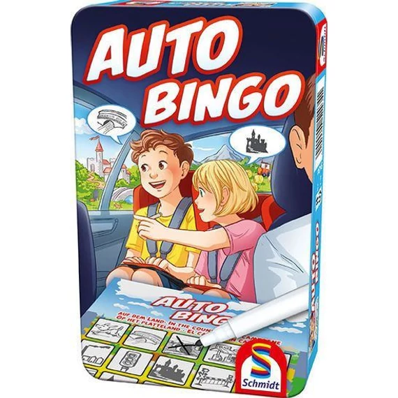 Schmidt Auto-Bingo angol nyelvű társasjáték (18926-184)