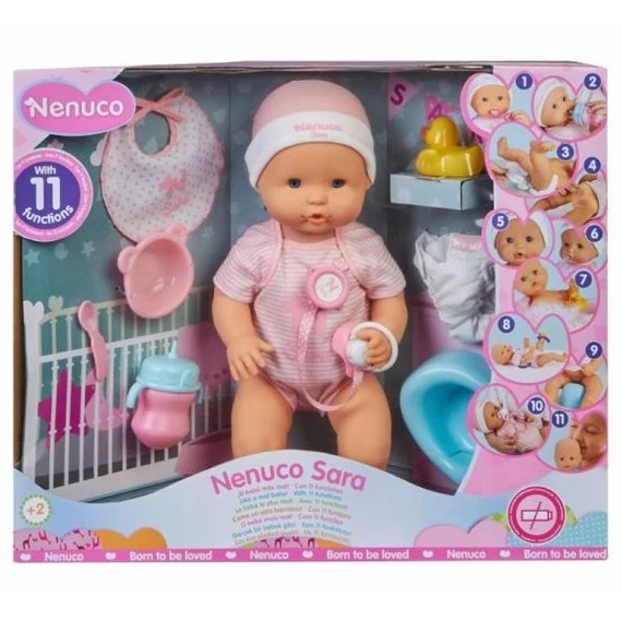Famosa Nenuco Sára interaktív baba kiegészítőkkel (220620)