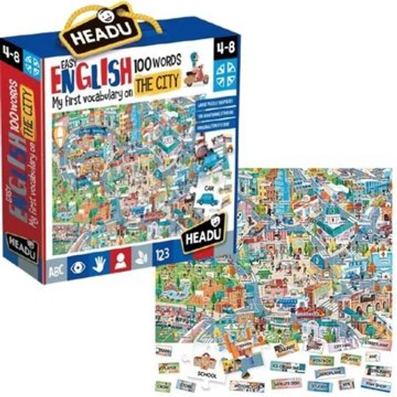 Headu: Tanulj könnyen angolul - Város puzzle (IT21000)