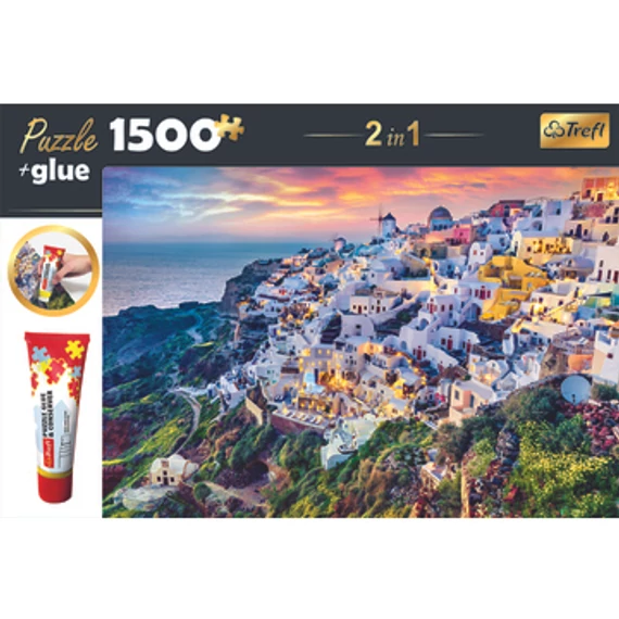 Trefl: Tengerparti városrész puzzle - 1500 darabos + ragasztó (26182)