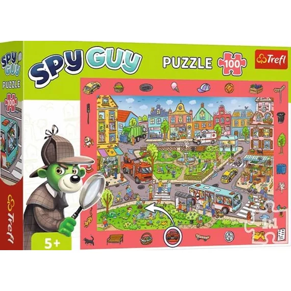 Trefl: Spy Guy Kisvárosi nyomozós képkereső puzzle - 100 darabos (241180)