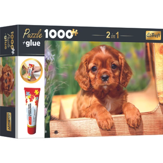 Trefl: Kölyök kutya puzzle - 1000 darabos + ragasztó (10652)