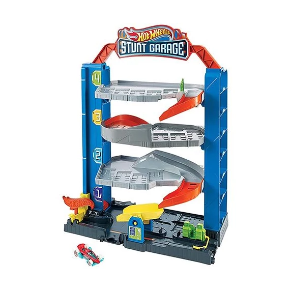 Mattel Hot Wheels: Kaszkadőrgarázs pályaszett kisautóval (GNL70)