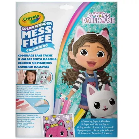 Crayola Color Wonder: Gabi babaháza maszatmentes kifestő készlet mappában (75-2861)