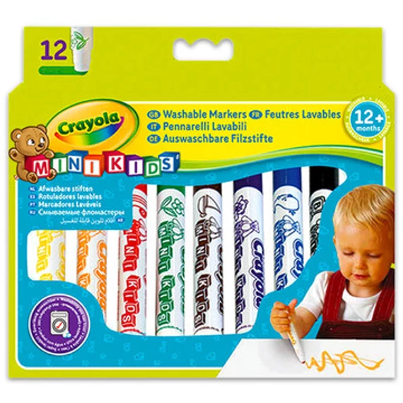 Crayola Mini Kids: 12 db tompa hegyű filctoll (8325)