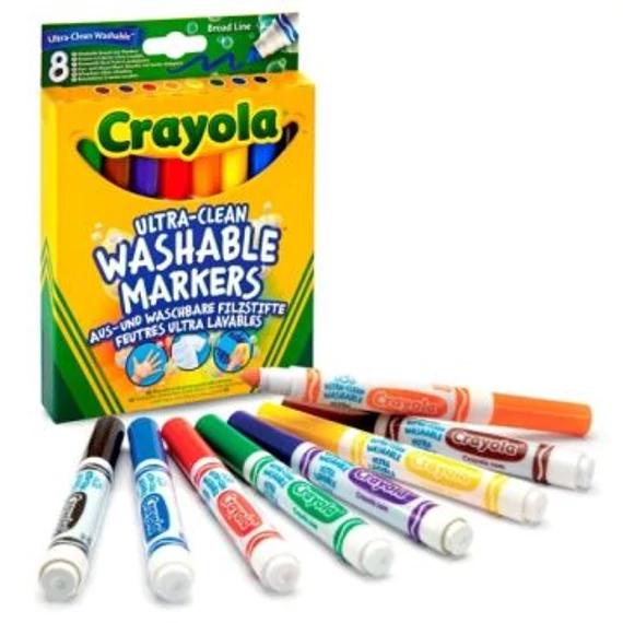 Crayola: 8 darabos extra-lemosható vastag filctoll (58-8328)