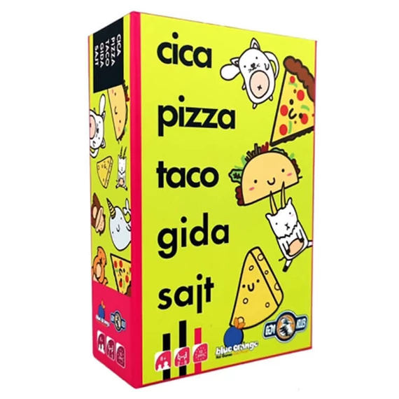 Cica, pizza, taco, gida, sajt társasjáték