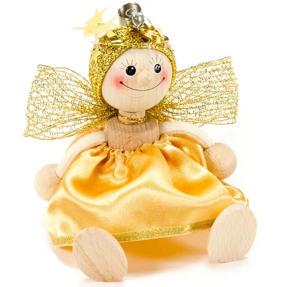 Rugós figura (angyal, arany)