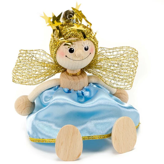 Rugós figura (angyal, kék)