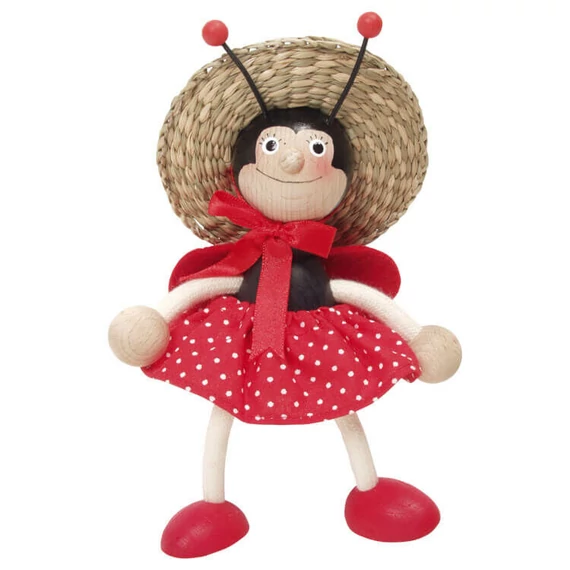 Rugós figura (katica-lány, kalapos)