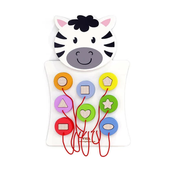 Falra szerelhető logikai játék (zebra)