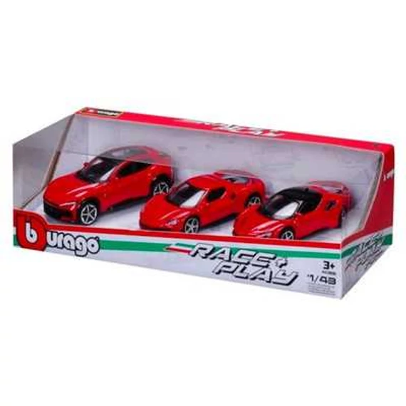 Bburago Ferrari Race & Play szett 3db-os