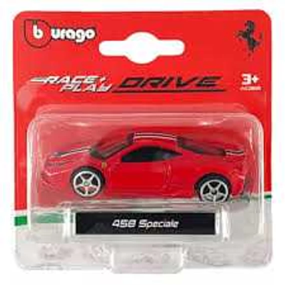 Bburago Race and Play Ferrari 458 Speciale piros fém autó 1:64