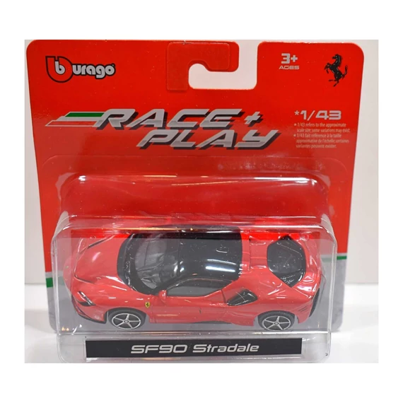Bburago Race and Play Ferrari SF90 Stradale fém autó 1:64