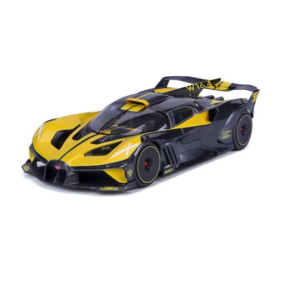Bburago TOP Bugatti Bolide sárga/fekete fém autó 1:18