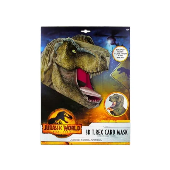 Jurassic World 3D karton T-Rex maszk
