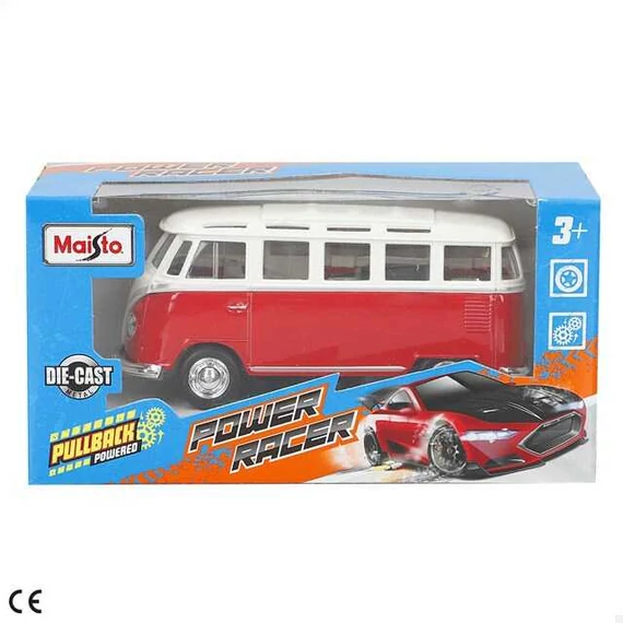 Maisto Volkswagen T1 fém autó 1:36 piros/fehér