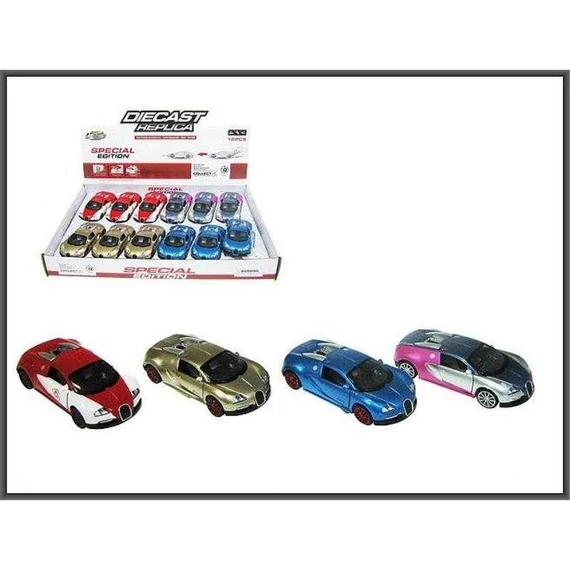 Diecast Replica Bugatti Veyron műanyag autó (többféle)