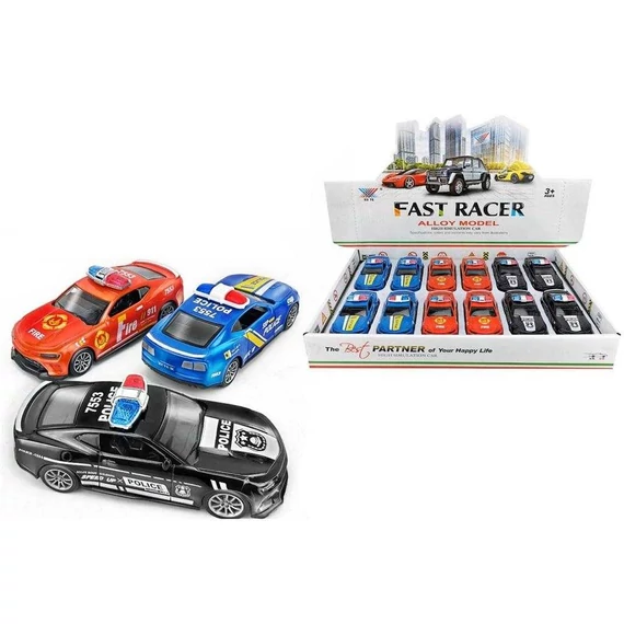 Fast racer rendőrautó műanyag autó 1:43 (többféle)