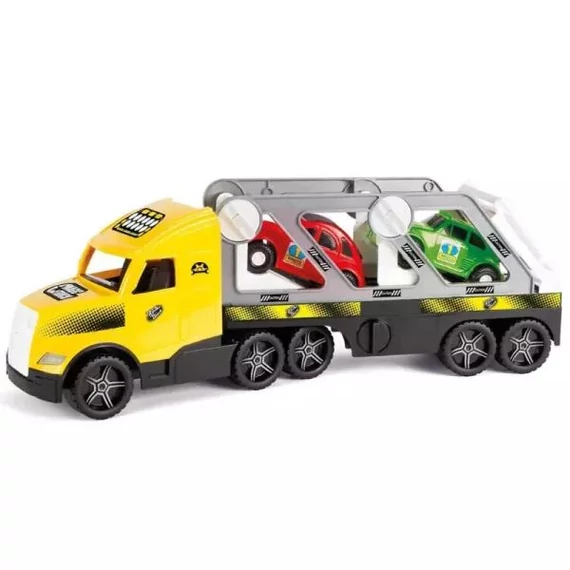 Wader: Magic Truck Action retro autószállító kamion kisautókkal  79 cm (36231)