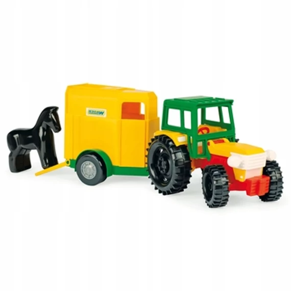 Wader: Traktor lószállító utánfutóval (35003)