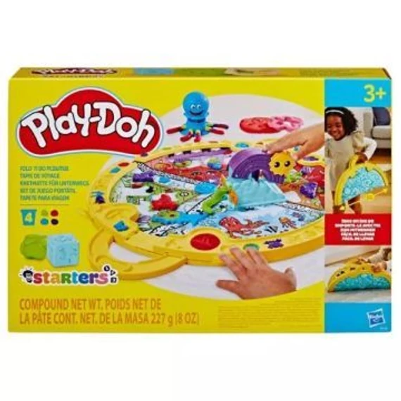 Hasbro Play-Doh: Fold N Go hordozható játszószőnyeg és gyurmakészlet (F9143)