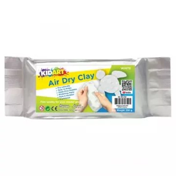 KIDART Kid Art: Levegőn száradó gyurma, 250 g - fehér (NC-W-250)