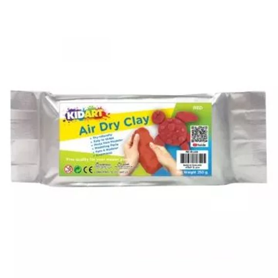 KIDART Kid Art: Levegőn száradó gyurma, 250 g - piros (NC-R-250)