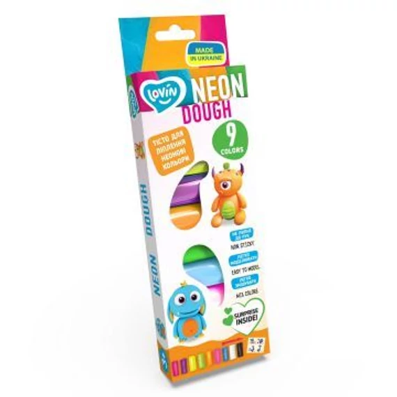 Okto Lovin: Gyurma szett neon színekben - 9 db-os (41179)