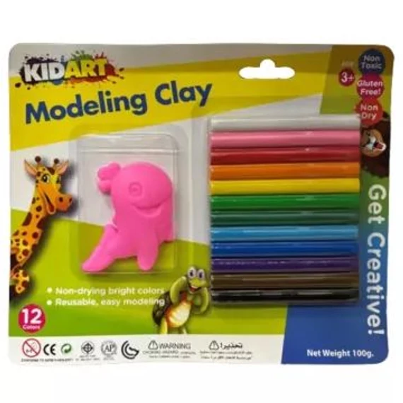 KIDART Kid Art: Modellező gyurma készlet, 12 db-os - Óceán (T100/1MOC)