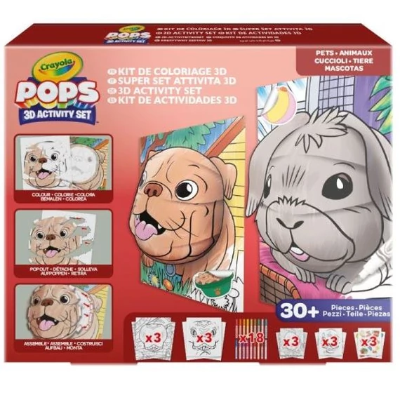 Crayola POPs: 3D megakészlet – Kisállatok (04-2594)