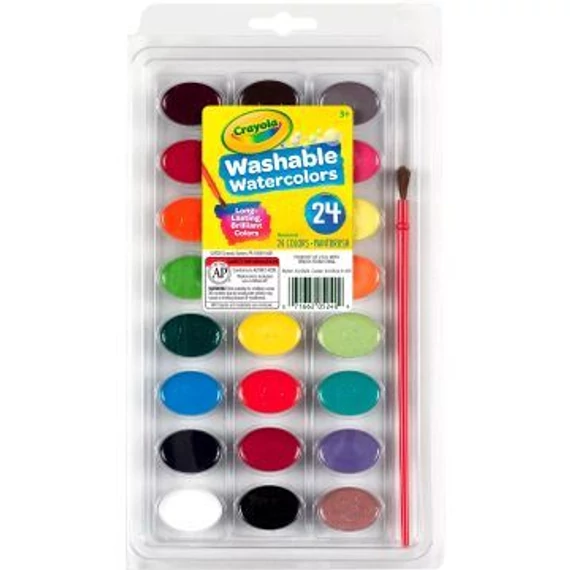 Crayola Washable: Kimosható vízfestékkészlet - 24 db-os (53-0524)