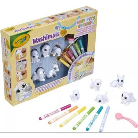 Crayola Washimals: Kimosható kölyökóvoda figuraszett - 5 db-os (74-7516)