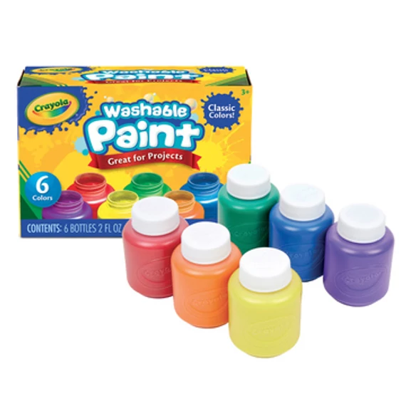 Crayola: Könnyen lemosható festék - 6 db-os (54-1204)