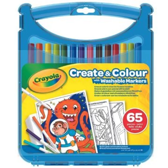 Crayola: SuperTips kimosható filctoll és papír készlet - 65 db-os (04-0377)